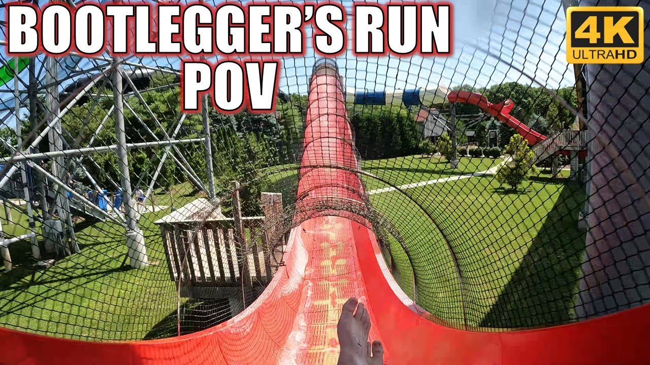Bootlegger's Run POV (Front Row, 4K 60FPS), Splish Splash ProSlide Water Coaster | Non-Copyright