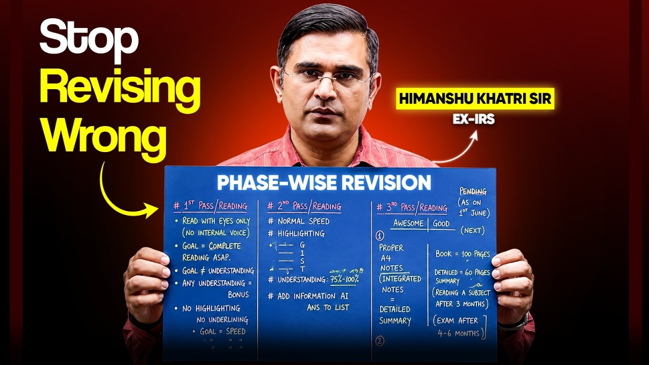 Stop Revising Wrong | Complete Phase-Wise Revision Strategy for UPSC 2028 | Himanshu Khatri Sir