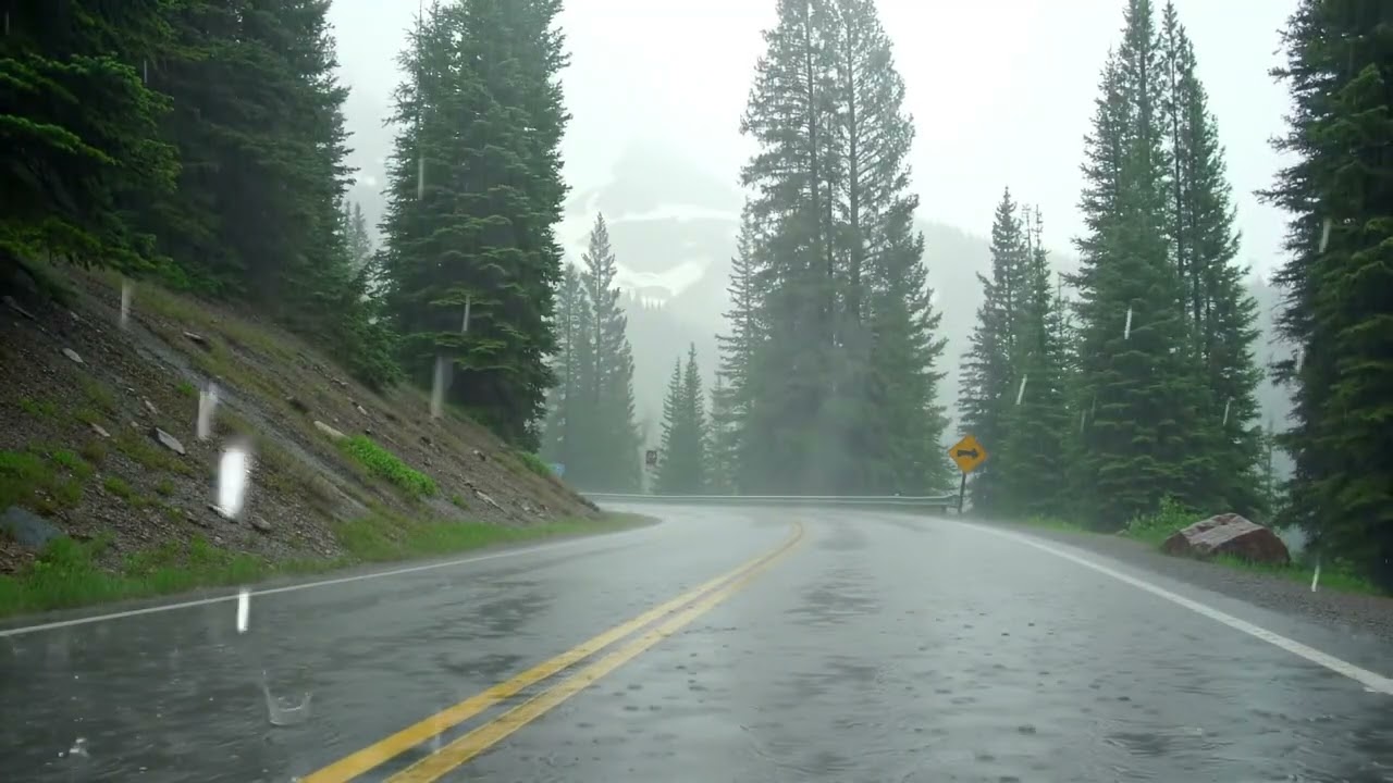 Forest Highway Rain Ambience #20 &ndash; Soothing ASMR Sleep Sounds