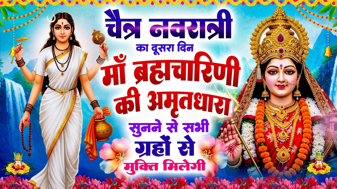 चैत्र नवरात्रि का दूसरा दिन माँ ब्रह्मचारिणी की अमृतधारा सुनने से सभी ग्रहो से मुक्ति मिलेगा  #2026