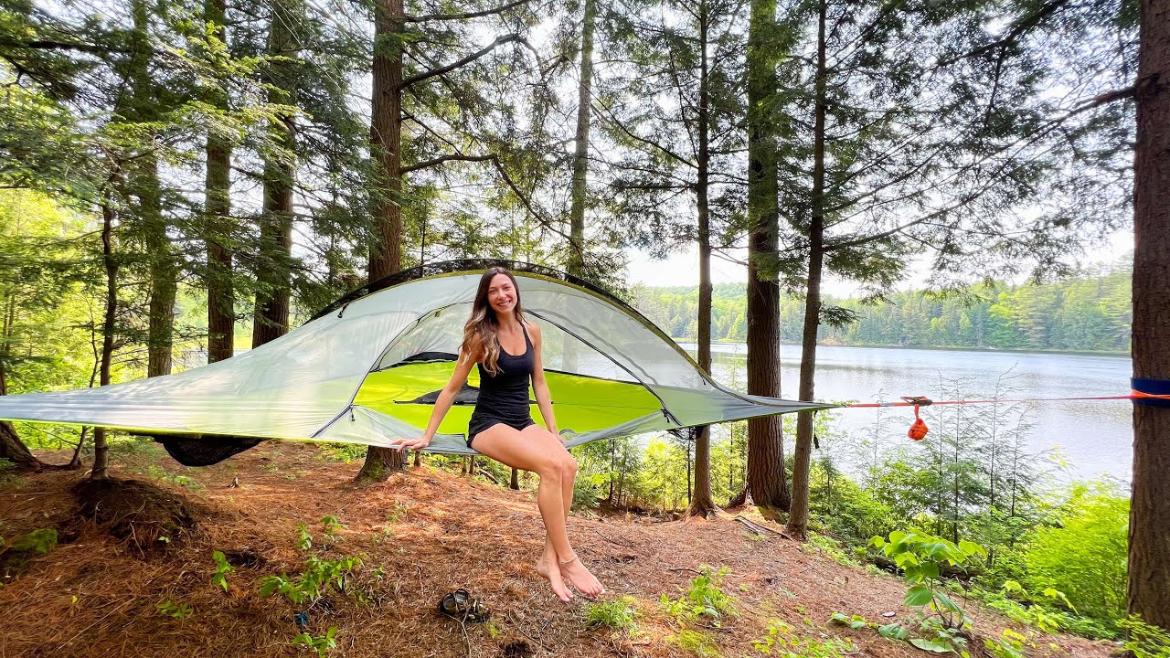 Tree Tent Camping W/ My GF | Mosquito Mayhem