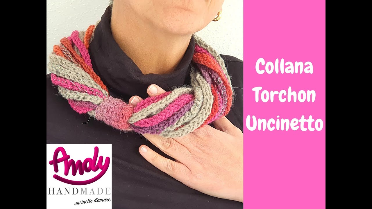 TUTORIAL Collana Torchon Idea Riciclo Uncinetto Andy Handmade
