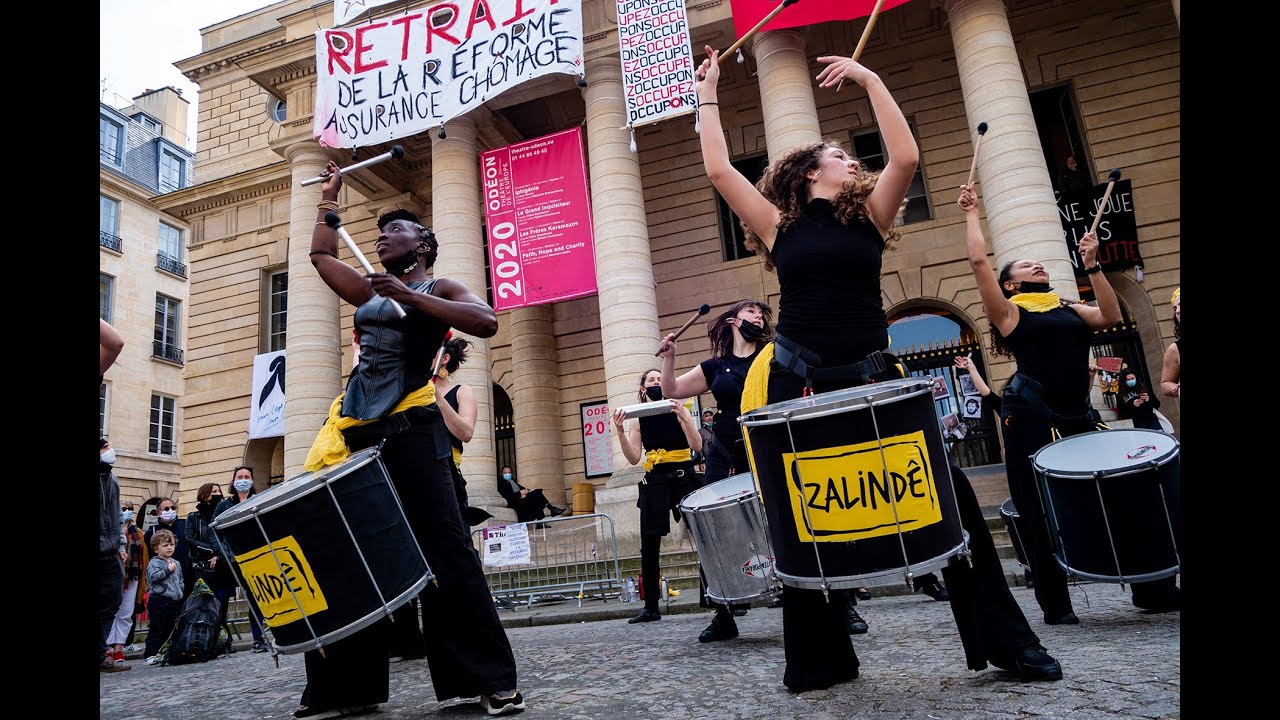 filles tambours Odéon occupé 28 03 2021