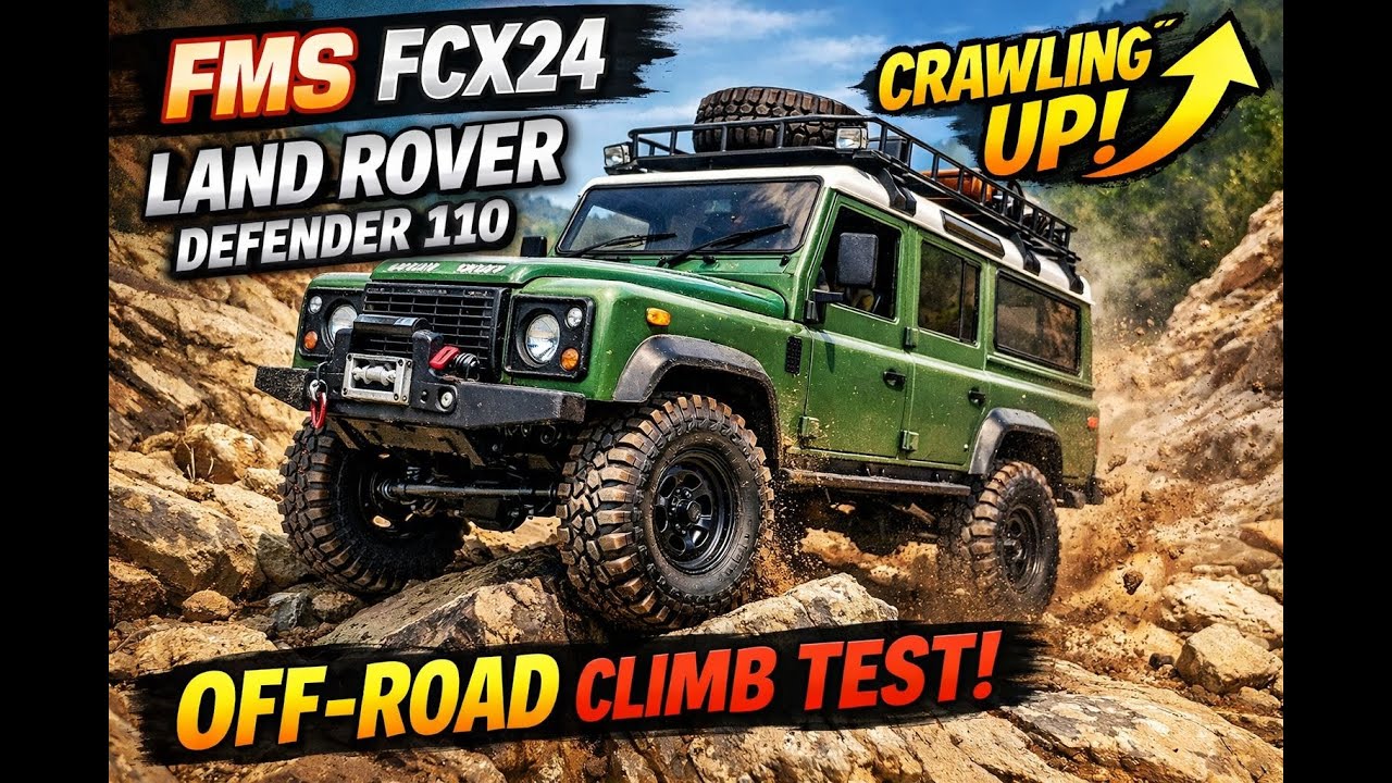 FMS Land Rover Defender 110 Best Rc Car In The World | Off Road Climb Test