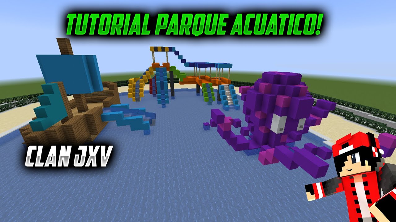 COMO HACER UN PARQUE ACUATICO EN MINECRAFT DESDE 0 CAP 7