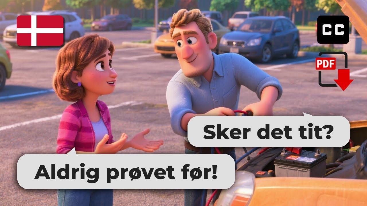 Easy Danish Conversation – 🔋 Jumpstart Your Car & Chat (A2-B1)