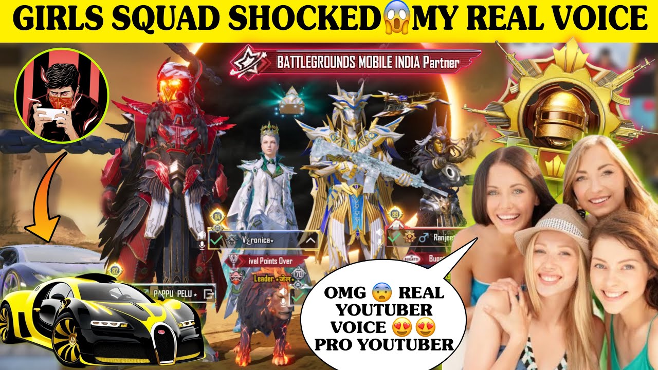 OMG😱REAL VOICE PRANK BGMI GIRLS IMPRESSED😍After Listen My Voice ☠️ She👩&zwj;❤️&zwj;👨 SHOCKED | BGMI Roleplay