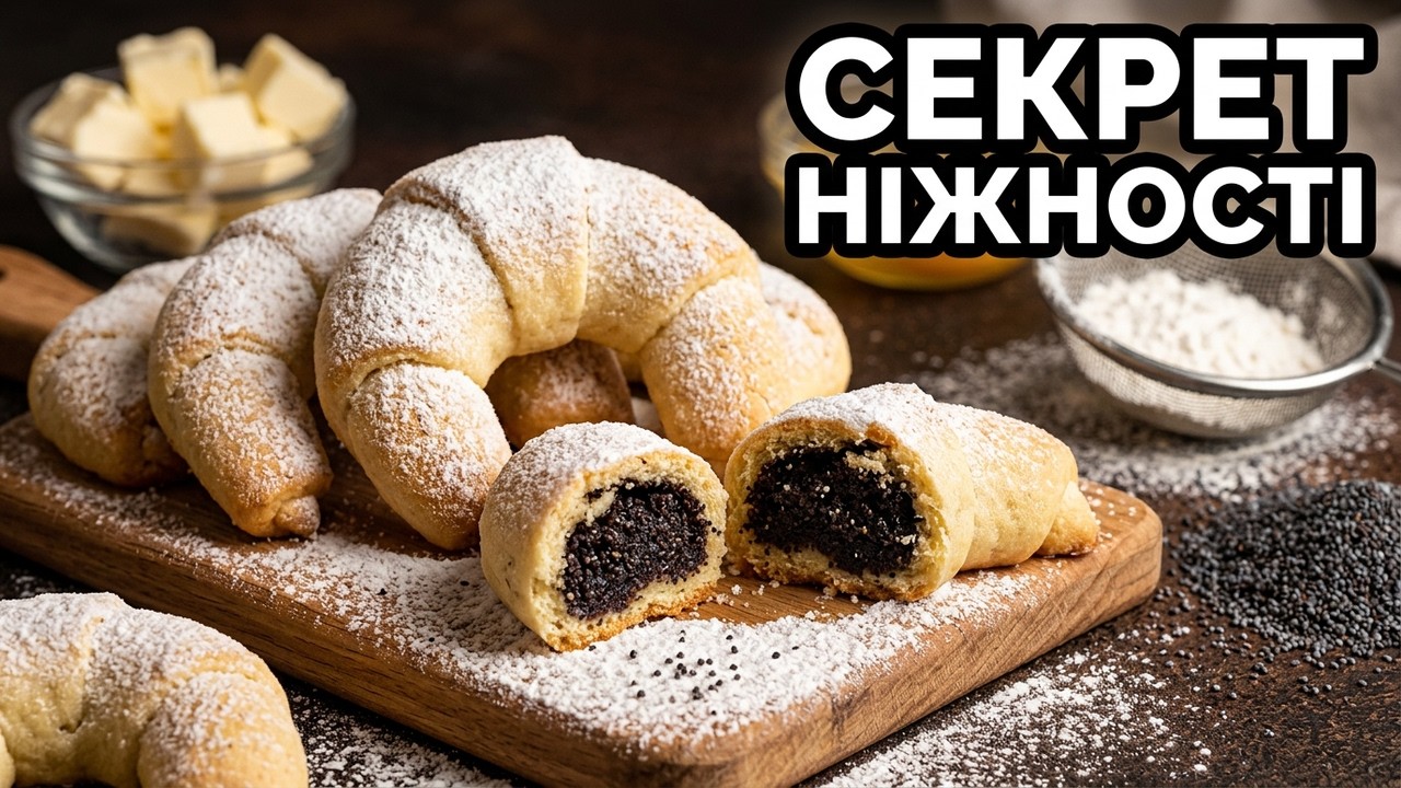 Рогалики з маком — готую щотижня! Тануть у роті