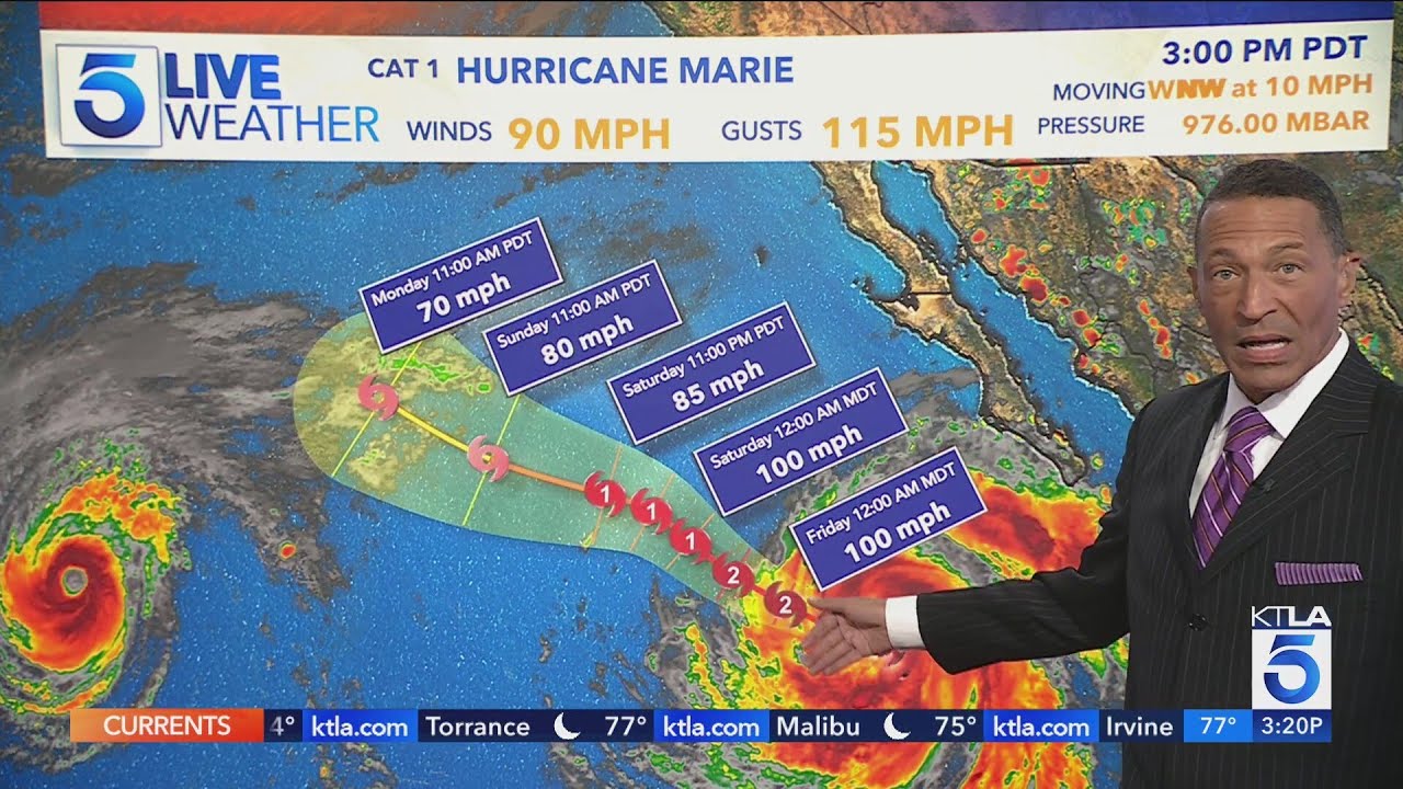 Hurricane Marie to bring high surf to Southern California