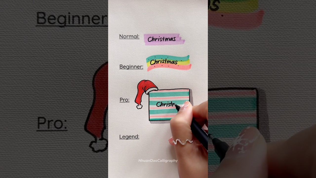 Title Ideas for Christmas #shorts #nhuandaocalligraphy #lettering