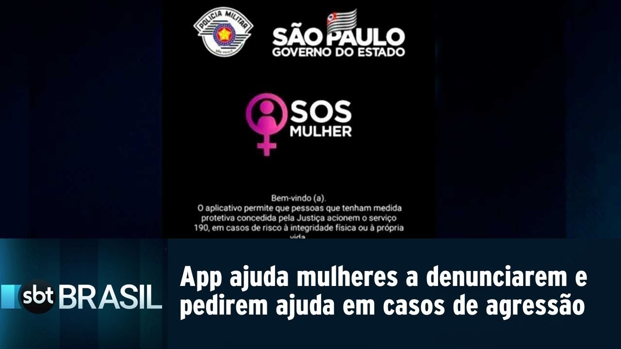 App ajuda mulheres a denunciarem e pedirem ajuda em casos de agress&atilde;o | SBT Brasil (22/03/19)