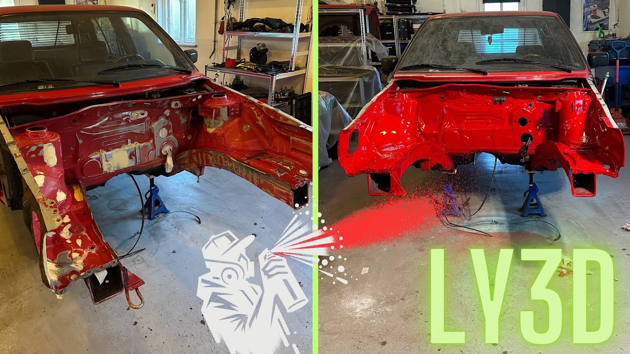 VW Golf Mk2 GL Renovering Pt. 7 | Male motorrum | Let’s paint the enigine bay