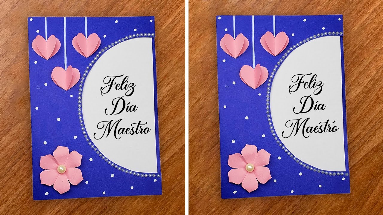 😘 DIY Tarjeta para el día del maestro/profesor 🥳 DIY Teacher's Day Greeting Card