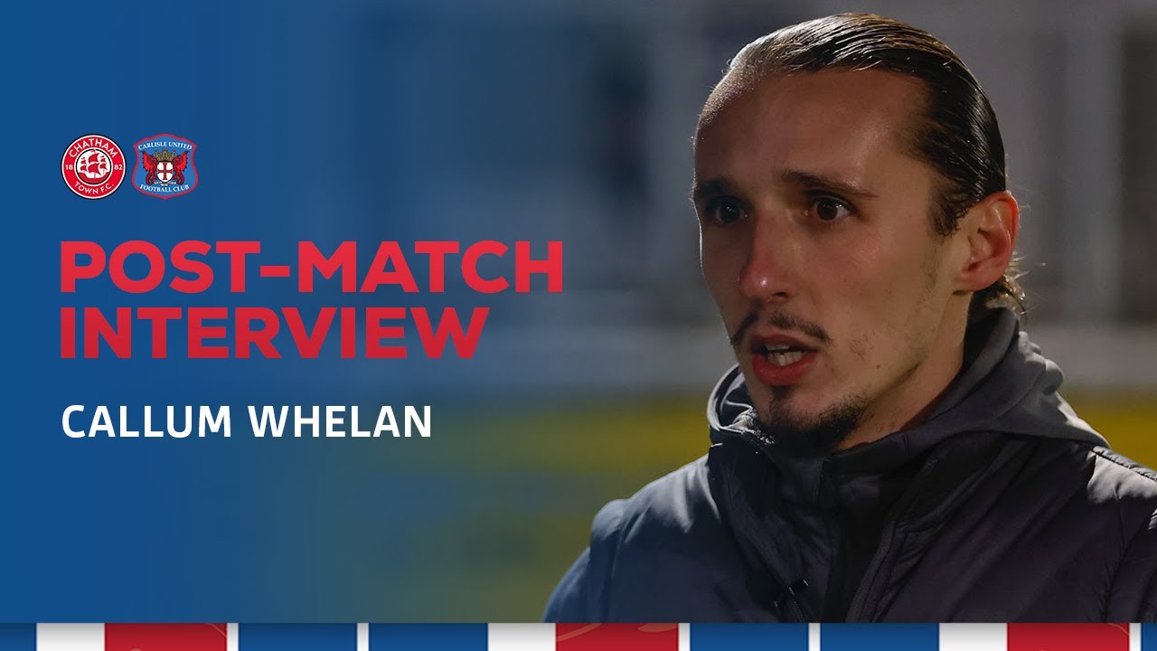 Callum Whelan speaks after Chatham defeat