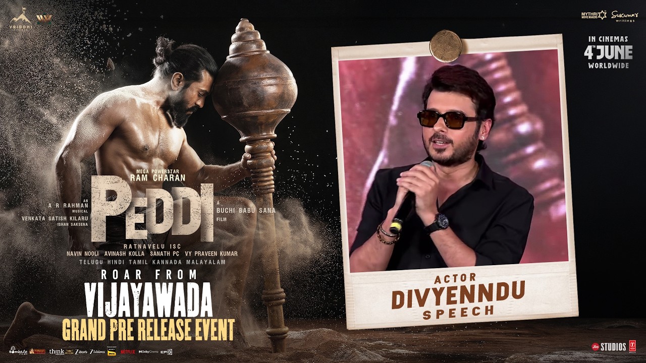 Divyenndu Speech | PEDDI Pre Release Event | Ram Charan | Buchi Babu | Janhvi Kapoor | A R Rahman