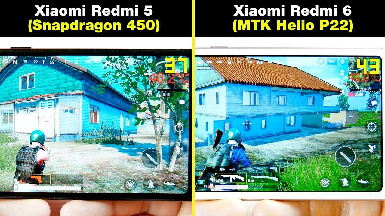 Xiaomi Redmi 6 (Helio P22) vs Xiaomi Redmi 5 (Snapdragon 450) БОЛЬШОЙ ТЕСТ В ИГРАХ! FPS + НАГРЕВ