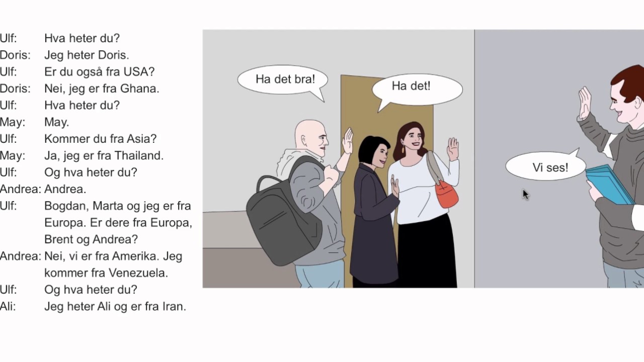 Norwegian Language Lesson A1  part1 video 2