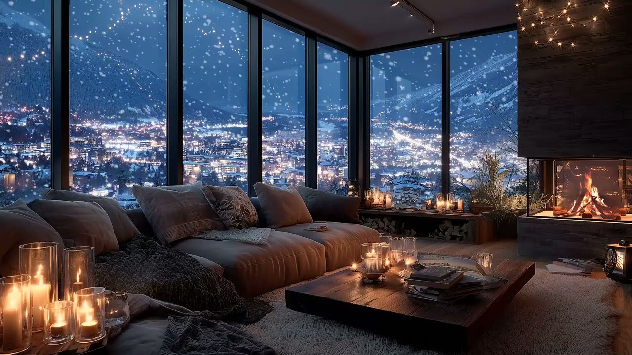 Winter Evening White Lounge Piano | Slow Piano Music for Focus & Inner Calm
