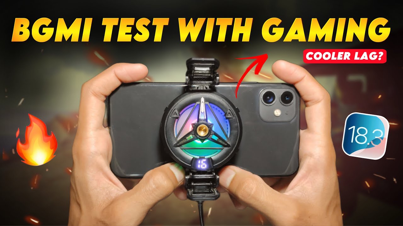 iPhone 11 Bgmi test on iOS 18.3 with Gaming cooler heating?🔥| Bgmi test with Gaming cooler lag?