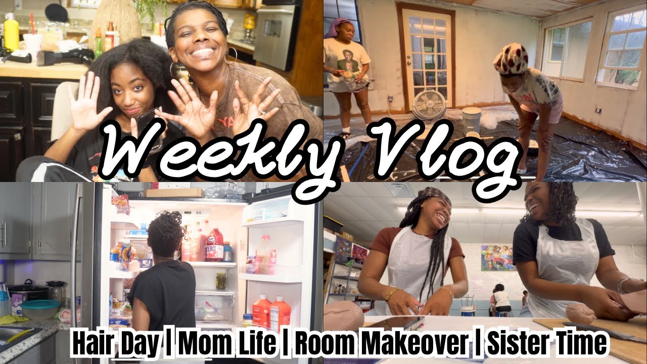WEEKLY VLOG | HAIR DAYS + MOM LIFE CHAOS + ROOM MAKE OVER + FAMILY TIME & FIGURING OUT THIS ROUTINE