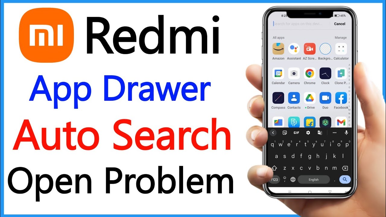 Redmi App Drawer Search Problem | Miui App Drawer Search Disable | App Drawer Auto Search Open