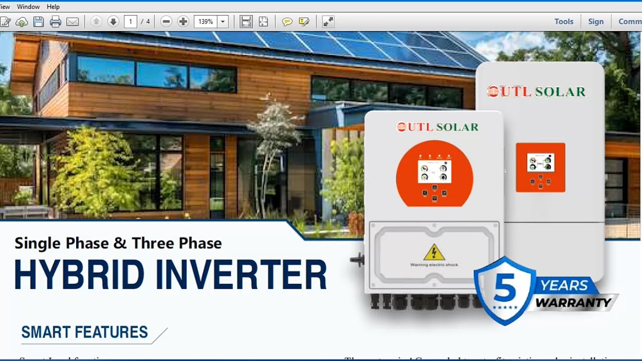 UTL Transformer-less Hybrid solar Inverter | HYB-GXLS1 | 5kw | 3 kw | price, battery, panel support