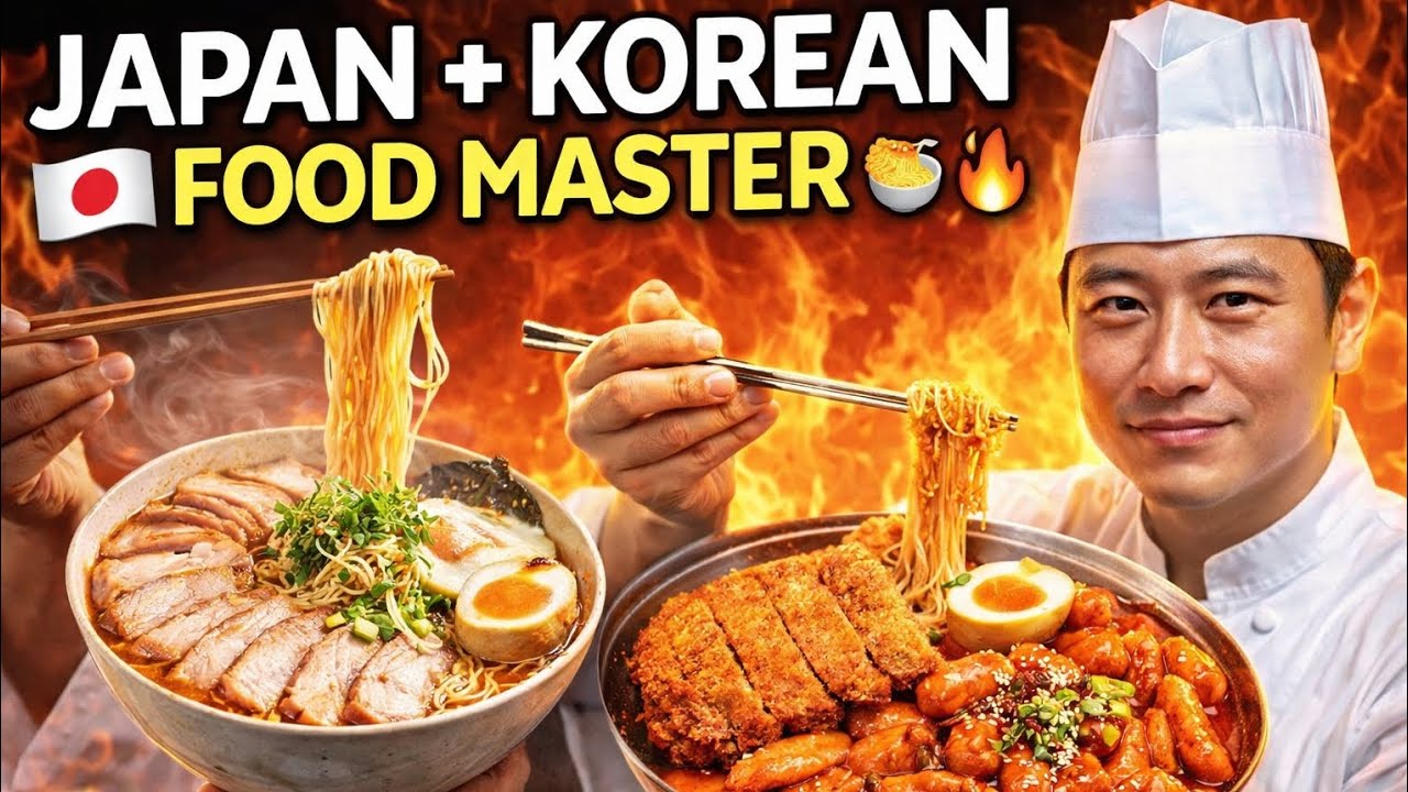 From Sushi to Korean Cutlet – One Genius Chef!#JapaneseFood#KoreanStreetFood #StreetFood #MasterChef
