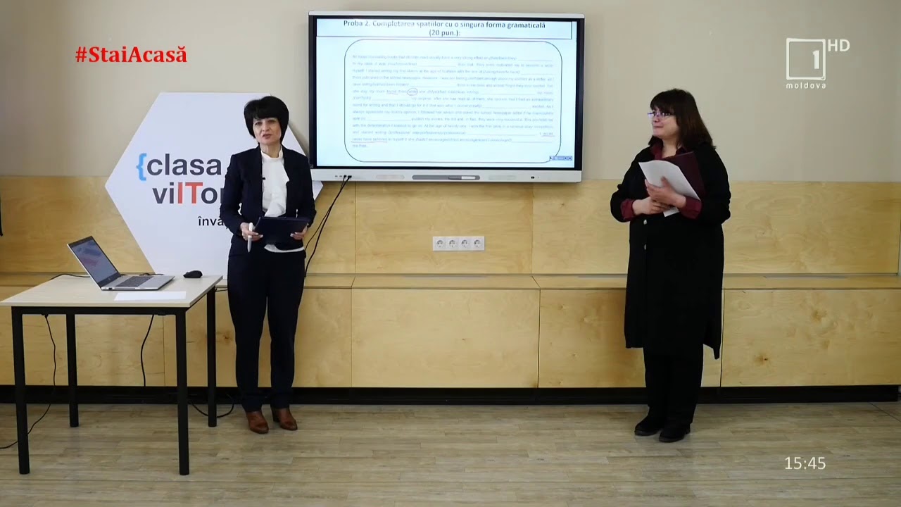 Pregăteşte-te de examene &icirc;mpreună cu Moldova 1 / Limba engleză - clasa XII