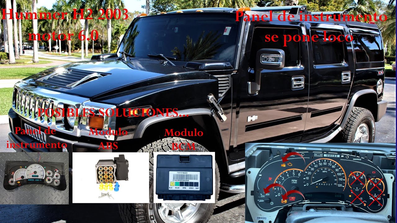Hummer H2 2003 las agujas y las luces del panel de instrumento se caen cuando frenas o conduces..