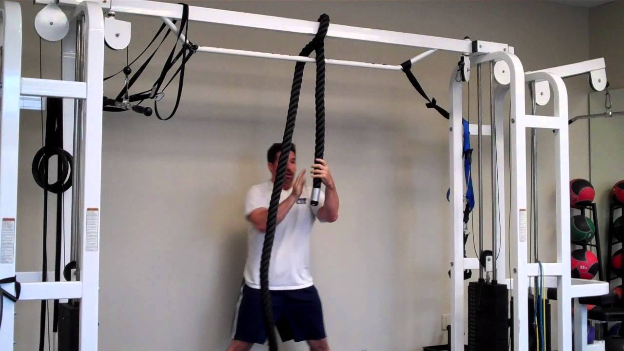 How to do a High Battling Rope Pull Down | Rope Exercises