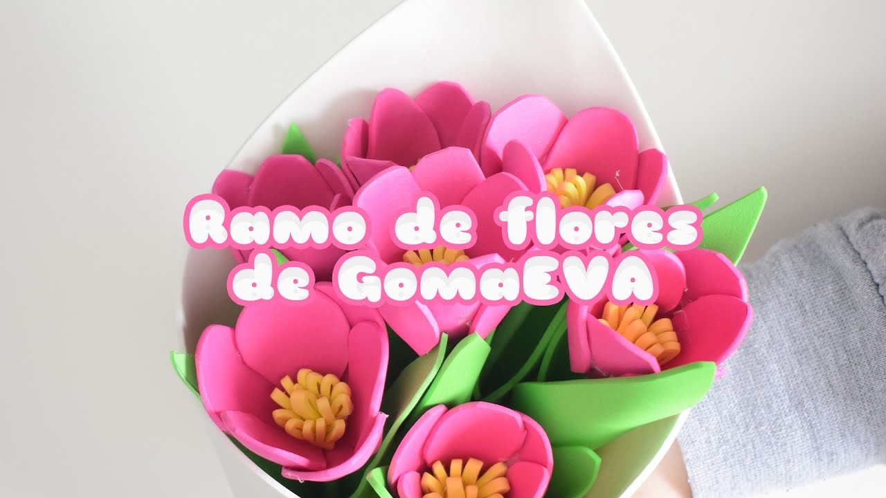 Manualidad con GomaEVA: Ramo de flores con GomaEVA