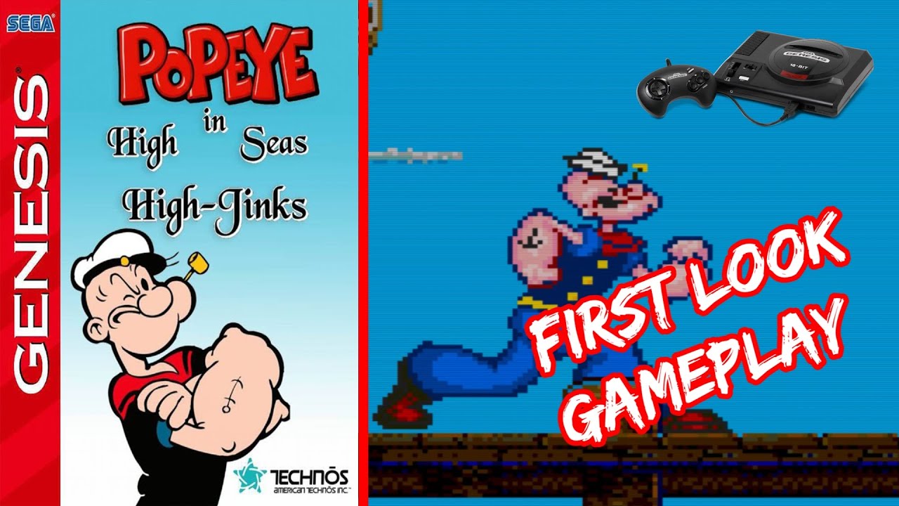 Popeye in High Seas High-Jinks (Prototype) – SEGA Genesis Gameplay
