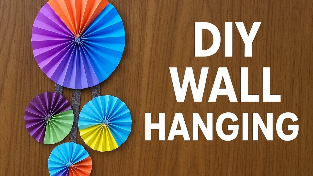 DIY Colorful Paper Wall Hanging | Easy Home Decoration Craft 🌈✨
