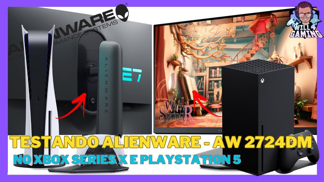 Testando Monitor Alienware AW2724DM no XboxSX e Playstation 5