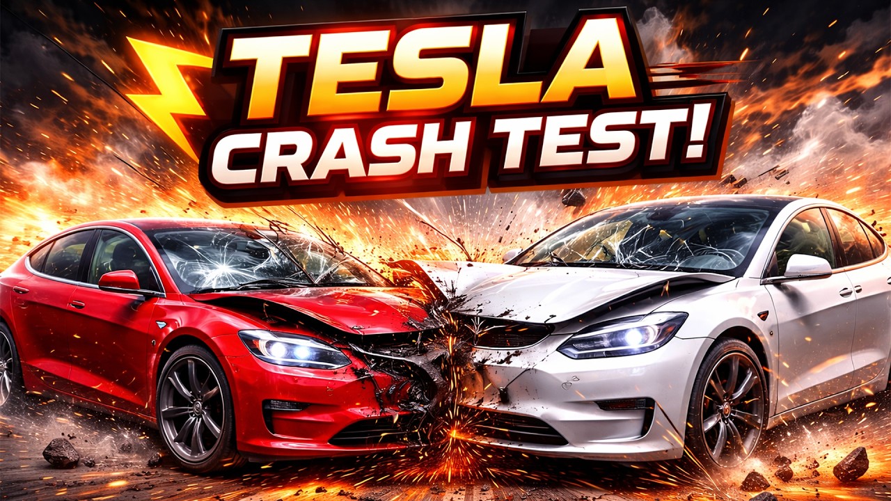 Tesla vs Wall at 300 km/h &ndash; BeamNG Crash Test