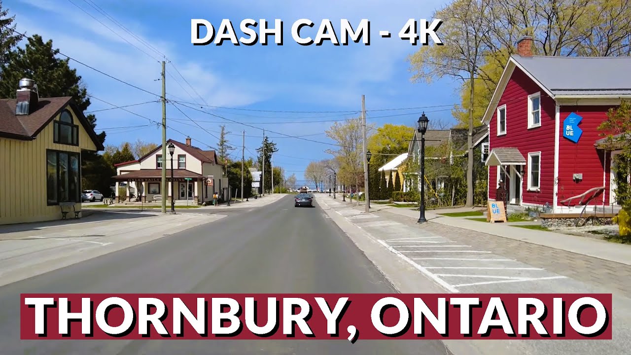 Thornbury, Ontario in 4K: A Scenic Drive through Charming Landscapes