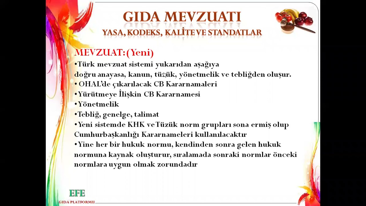 GIDA MEVZUATI 1