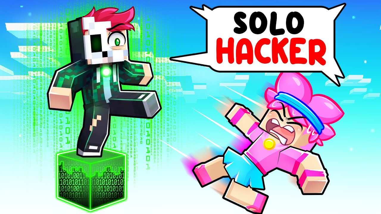 Atrapado en un Bloque de SOLO HACKER en Minecraft 👾😂