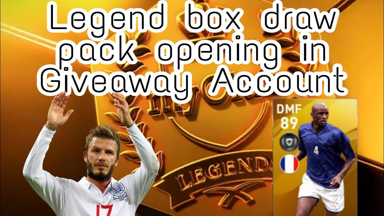 Legend Box Draw Pack opening in Giveaway Account || PES2020 || Mr clown