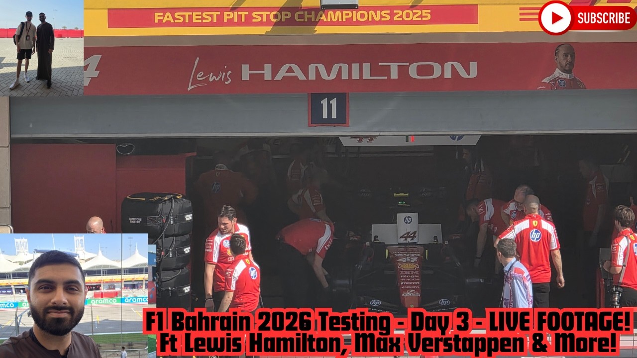 F1 Bahrain 2026 Testing - Day 3 - LIVE FOOTAGE! Ft Lewis Hamilton, Max Verstappen, Kimi Antonelli!