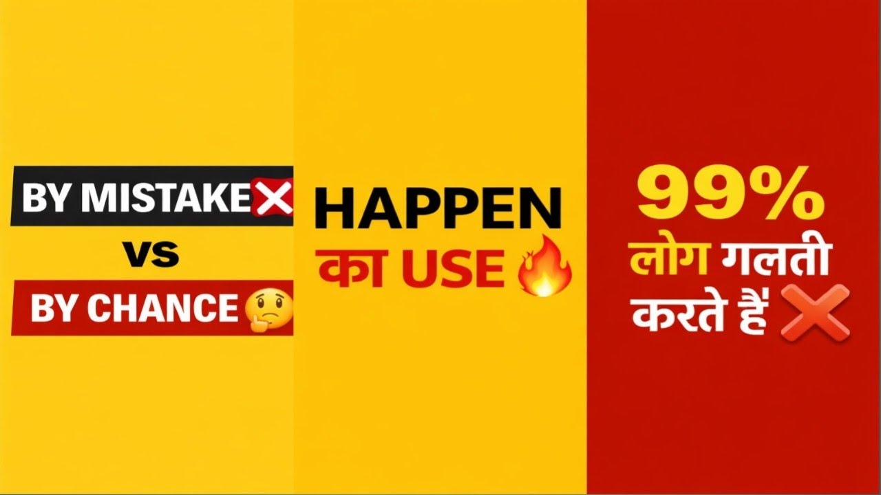 Use of Happen in English💥| By Mistake, By Chance,Intentionally Explained l English Analysis Academy 
