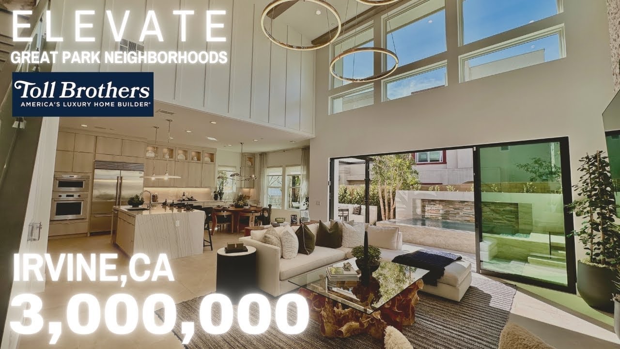Tour Toll Brothers Avelina Model Home | New Construction Homes in Irvine, CA | RA Theus | 3 Stories