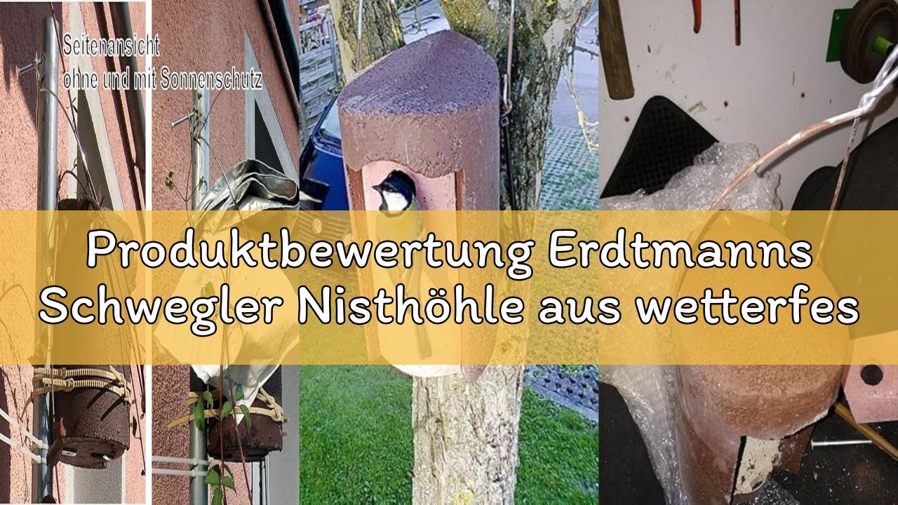 Produktbewertung Erdtmanns Schwegler Nisthöhle aus wetterfestem Holzbeton, Einflugloch 32 mm