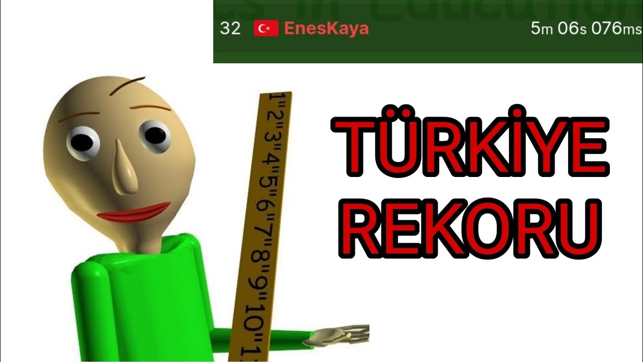 5 DAKİKADA BİTİRDİM! BALDİ'S BASİCS T&Uuml;RKİYE REKORU 5:06.76