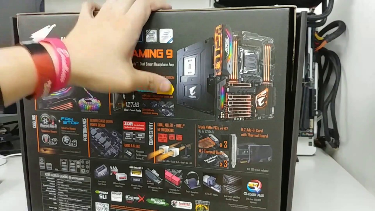 Распаковка и обзор материнской платы GIGABYTE X299 AORUS GAMING 9
