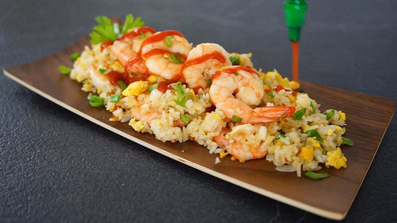 Riz frit aux crevettes | Shrimp fried rice | 365 recipe cooking
