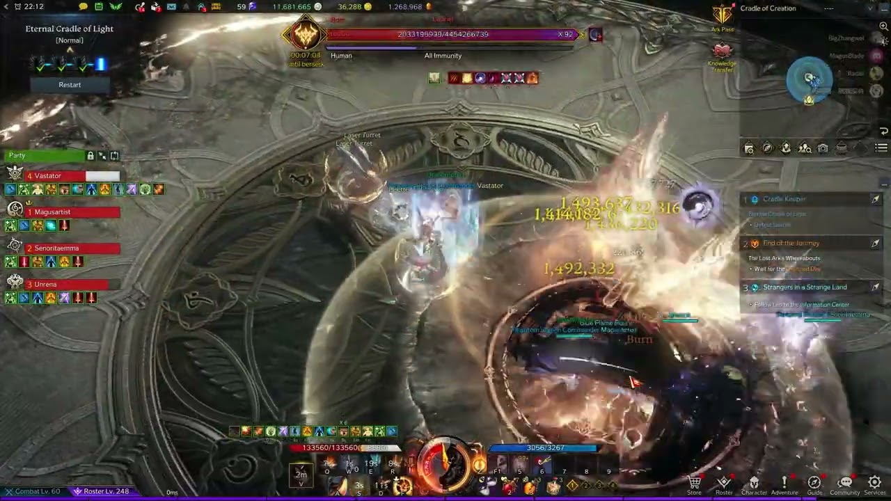 ilv1540 Swiftness Firepower Artillerist Kayangel G4 Normal 42% Cruel MVP - Lost Ark