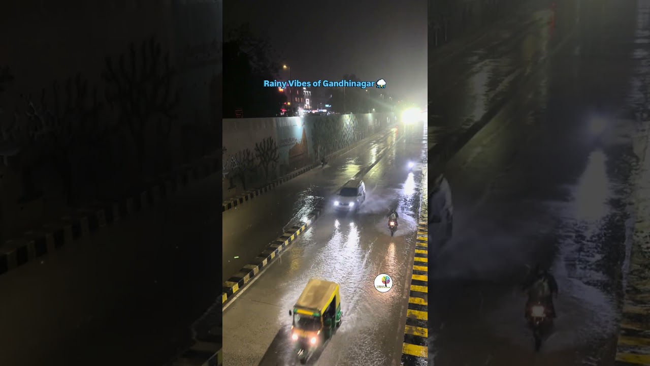 ☔ Monsoon Watch: Gandhinagar #gandhinagarnews #shorts #youtubeshorts #lifestyle #rain #rainy
