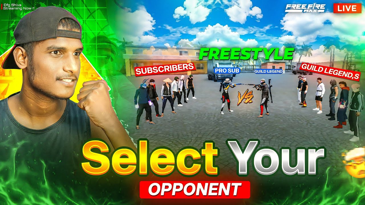 SELECT YOUR OPPONENT SUBS VS GUILD LEGENDS  #freefiretelugulive #dhanusffgamerlive#fflive#shortlive