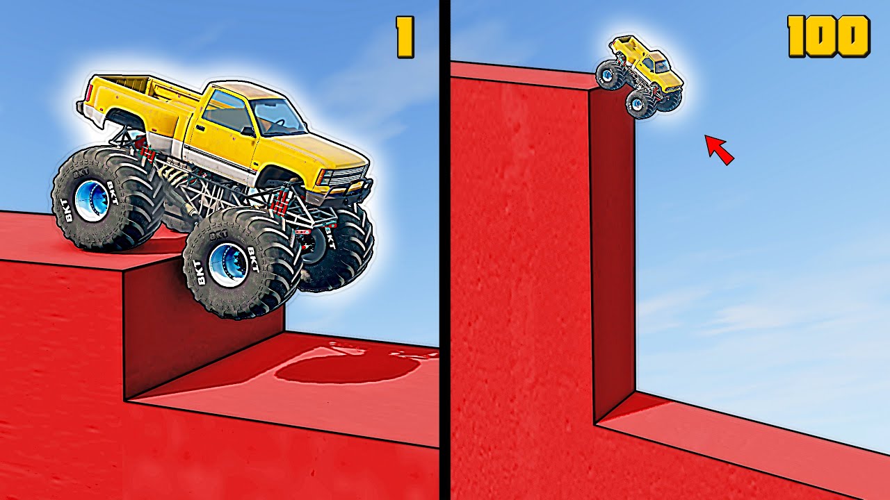 BeamNG Vehicles vs. Lowest Block Road